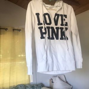 “Love Pink” V neck hoodie